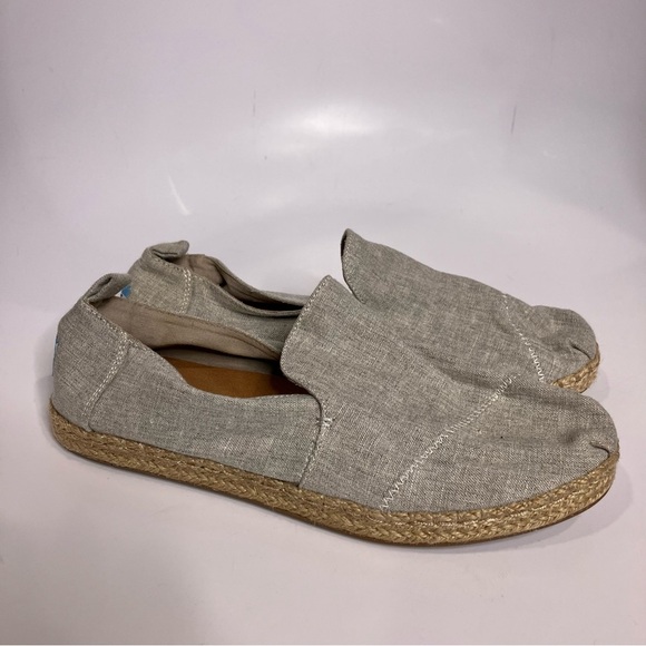 Toms gray deconstructed alpargata slip on shoes women’s size 9 casual neutral - Picture 4 of 9